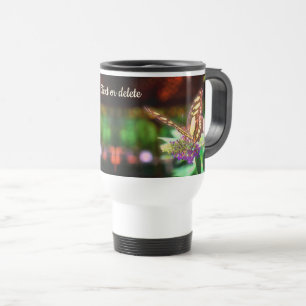 Taza De Viaje Mariposa suave en flor personalizada