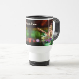 Taza De Viaje Mariposa suave en flor personalizada