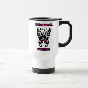 Taza De Viaje Mariposa/Tribal... Cáncer de mama