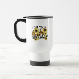 Taza De Viaje Mariposa vintage   Buscar el brillo interno