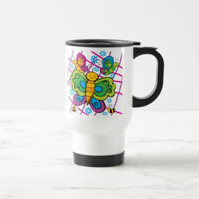 Taza De Viaje Mariposas (Derecha)