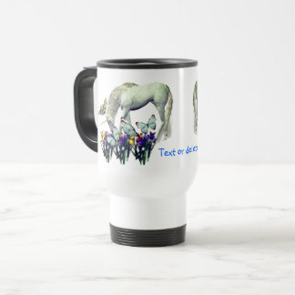 Taza De Viaje Mariposas blancas de unicornio Fantasía personaliz