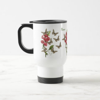 Taza De Viaje Mariposas Y Flor De Pea Dulce