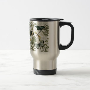 Taza De Viaje mariposas y libélulas antiguas
