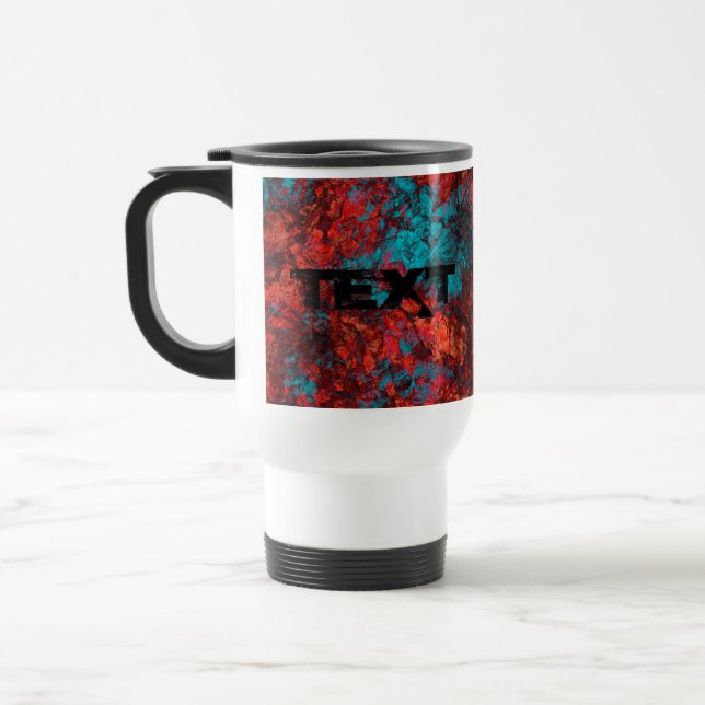 Taza De Viaje Mármol de piedra abstracto textura marina naranja  (Izquierda)