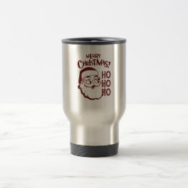 Taza De Viaje Maroon Monocromo moderno Feliz Navidad