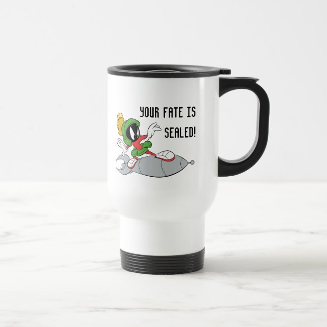 Taza De Viaje MARVIN EL MARCIANO™ Montando Cohete (Derecha)