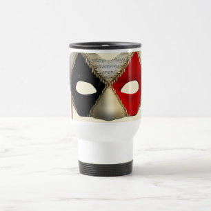 Taza De Viaje Máscara de Carnaval de Máscara Elegante Arte