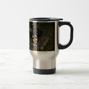 Taza De Viaje Mascarilla de Carnaval-Damasco Verde (Viajes)