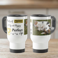 Mascota de gato perfecta y foto de café blanco oro