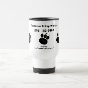 Taza De Viaje Mascota Sitter y Perro Walker Paw Print