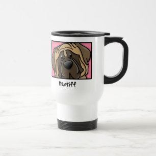 Taza De Viaje Mastín cuadrado del dibujo animado