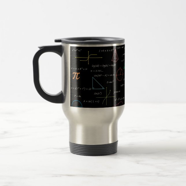 Taza De Viaje Matemáticas coloridas Ecuaciones Math Formulas (Izquierda)
