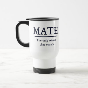 Taza De Viaje Matemáticas el único tema que cuenta