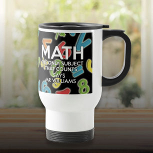 Taza De Viaje Matemáticas Personalizadas El Único Sujeto Que Cue