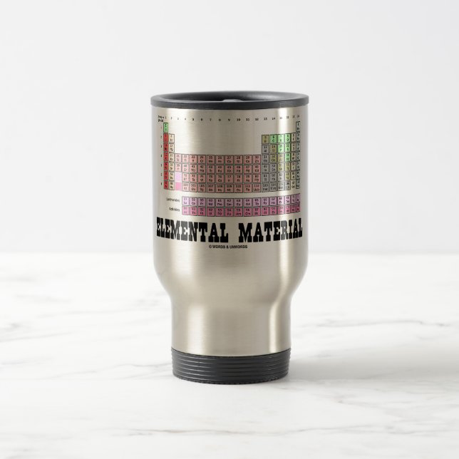 Taza De Viaje Material elemental (tabla de elementos periódica) (Centro)