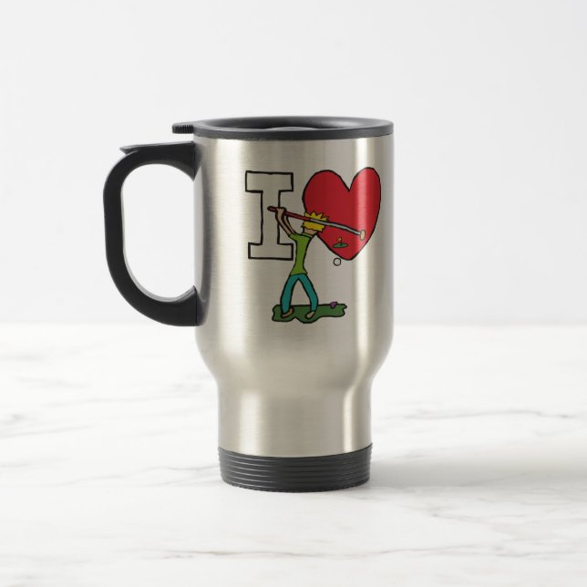 Taza De Viaje Me encanta el golf (Izquierda)