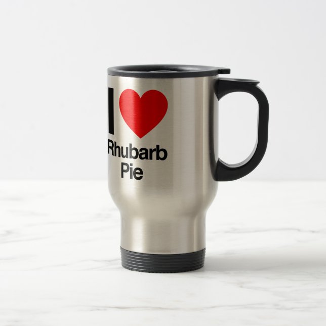 Taza De Viaje me encanta el pastel de ruibarbo (Derecha)