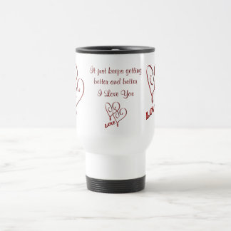 Taza De Viaje Me Encanta El Trampa De Viajes De Los Corazones Ro