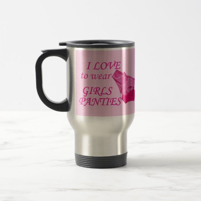 Taza De Viaje ME ENCANTA usar PANTALLAS DE CHICAS (Izquierda)