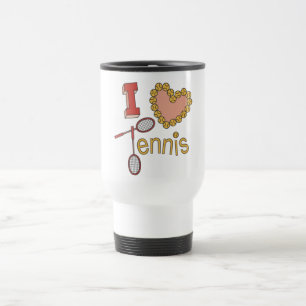Taza De Viaje Me encantan los mugs de viajes de tenis