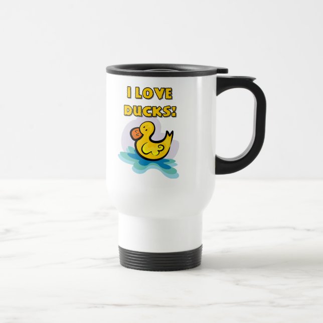 Taza De Viaje Me encantan los patos (Derecha)