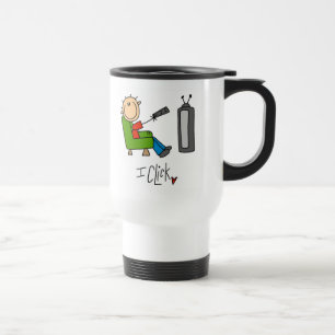 Taza De Viaje Me Hago Adicto a la TV
