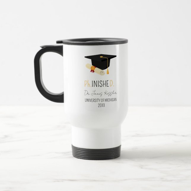 Taza De Viaje Médica de doctorado finalizado de doctorado (Izquierda)