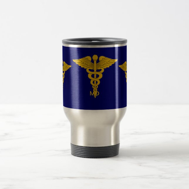 Taza De Viaje Médica médico Caduceus Mug (Centro)