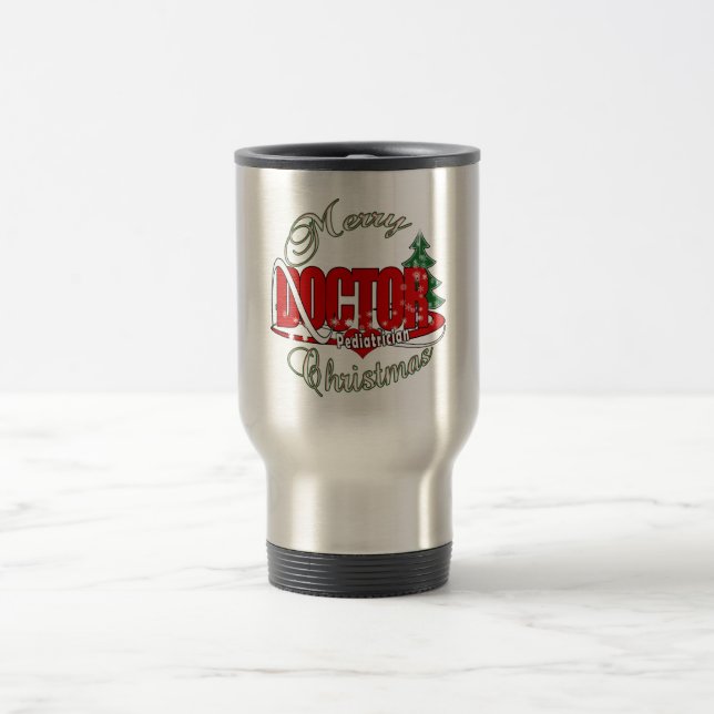 TAZA DE VIAJE MÉDICA PEDIATRICIANO MERRY NAVIDAD (Centro)