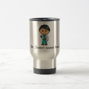 Taza De Viaje Médica personalizado, Brunette mache Travel Mug