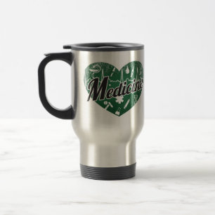 Taza De Viaje Medicina retro Heart Blackboard Love