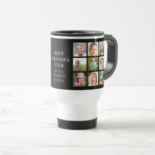 Taza De Viaje Mejor Collage de fotos de abuelo