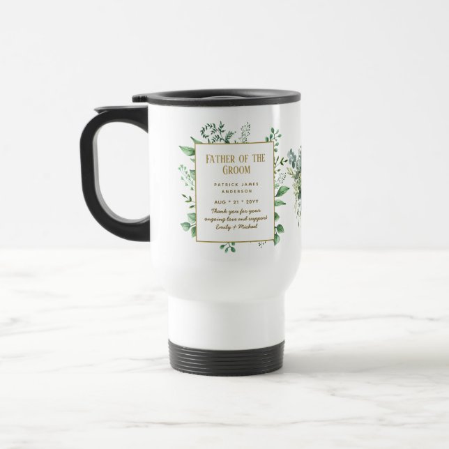 Taza De Viaje Mejor Hombre Padre de Groom Groomsman personalizad (Izquierda)