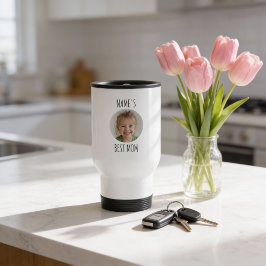 Taza De Viaje Mejor Mamá Personalizada | Foto de Cara Personaliz