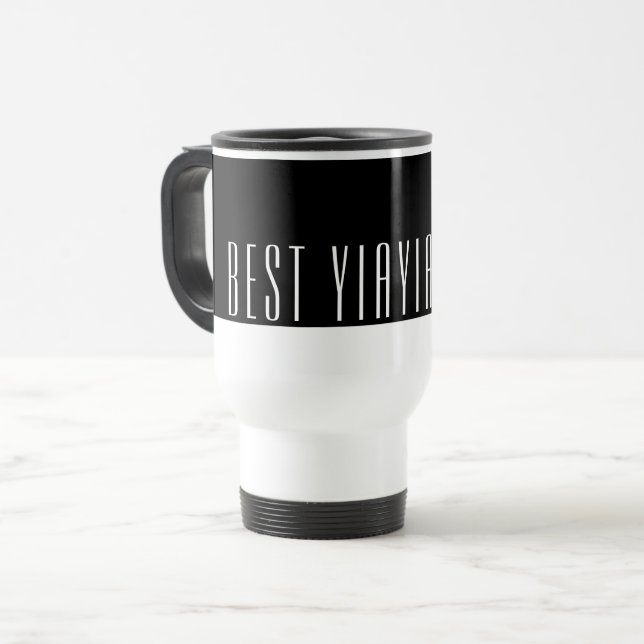 Taza De Viaje Mejor Mug de Viajes de YIAYIA (Anverso izquierdo)
