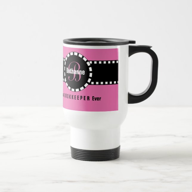 Taza De Viaje Mejor nombre personalizado de monograma V8 (Derecha)