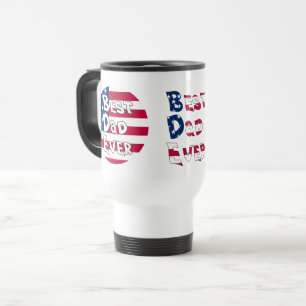 Taza De Viaje Mejor Papá del Mundo Bandera de EE. UU.