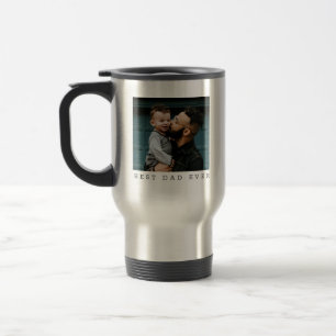 Taza De Viaje Mejor Papá del Mundo Dos Foto Personalizado