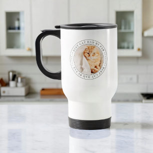 Taza De Viaje Mejor Papá Gato Por Par Classic Simple Photo