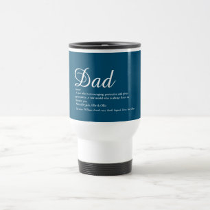 Taza De Viaje Mejor Papá, Papá, Definición Azul de Padre