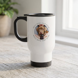 Taza De Viaje Mejor Papá Perro del Mundo Elegante Simple Foto Pe
