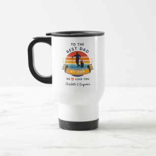 Taza De Viaje Mejor Papá Por Par Retro Padres Day Niños Foto Gol
