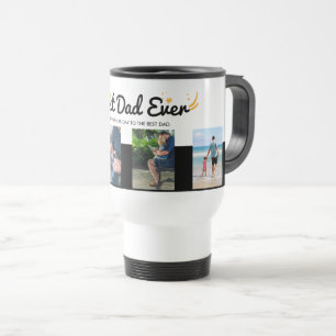Taza De Viaje MEJOR PAPÁ QUE HAYA Collage de fotos, Personaliza