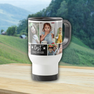 Taza De Viaje Mejor Papá Que Nunca Crea Tu Propio Collage de fot