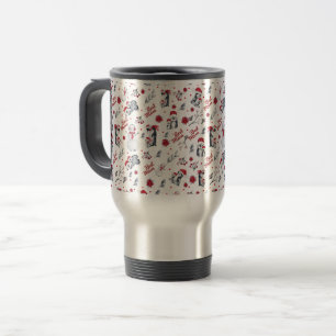 Taza De Viaje Mejor patrón de Navidades de mamá de pingüino