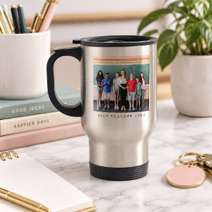 Taza De Viaje Mejor Profesor de Todos los Tiempos Foto Agradecim