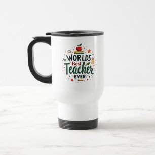 Taza De Viaje Mejor Profesor del Mundo – Personalizado 