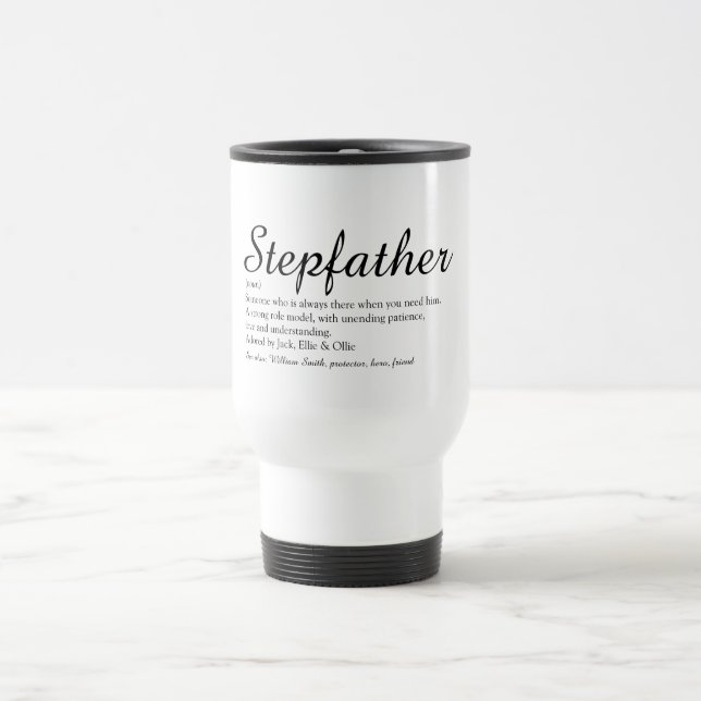 Taza De Viaje Mejor Stepfather, guión de definición de Stepdad (Centro)