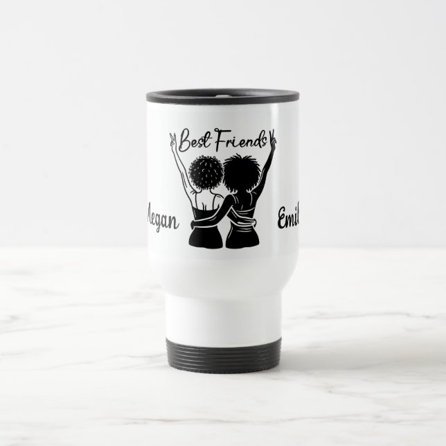 Taza De Viaje Mejores Amigos Personalizados (Centro)